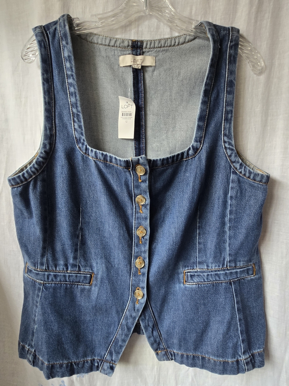 LOFT Retro Women’s Denim Vest NWT, 12